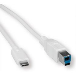 Usb Cable Type-C Male To Usb 3.2 Gen1 Type-B Male White 3.0M 11.99.8881-10 VALUE