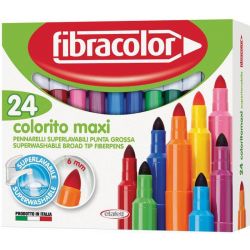 Μαρκαδόροι Colorito Maxi 24 Χρώματα Fibracolor 22468