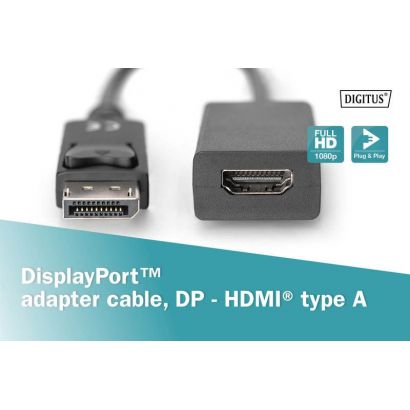 Adapter Display Port M/ Hdmi F AK-340408-001-S Digitus