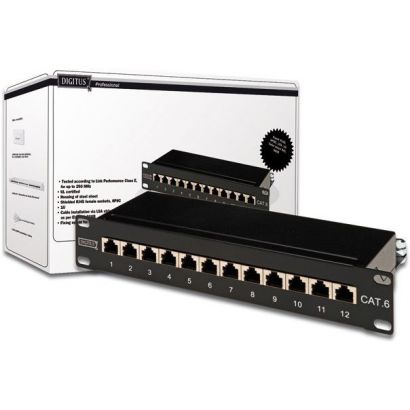 Patchpanel 12 Port Cat6 10" Stp DN-91612S DΙGΙΤUS